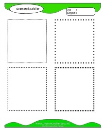 Geometrik Şekiller Çalışma Sayfaları